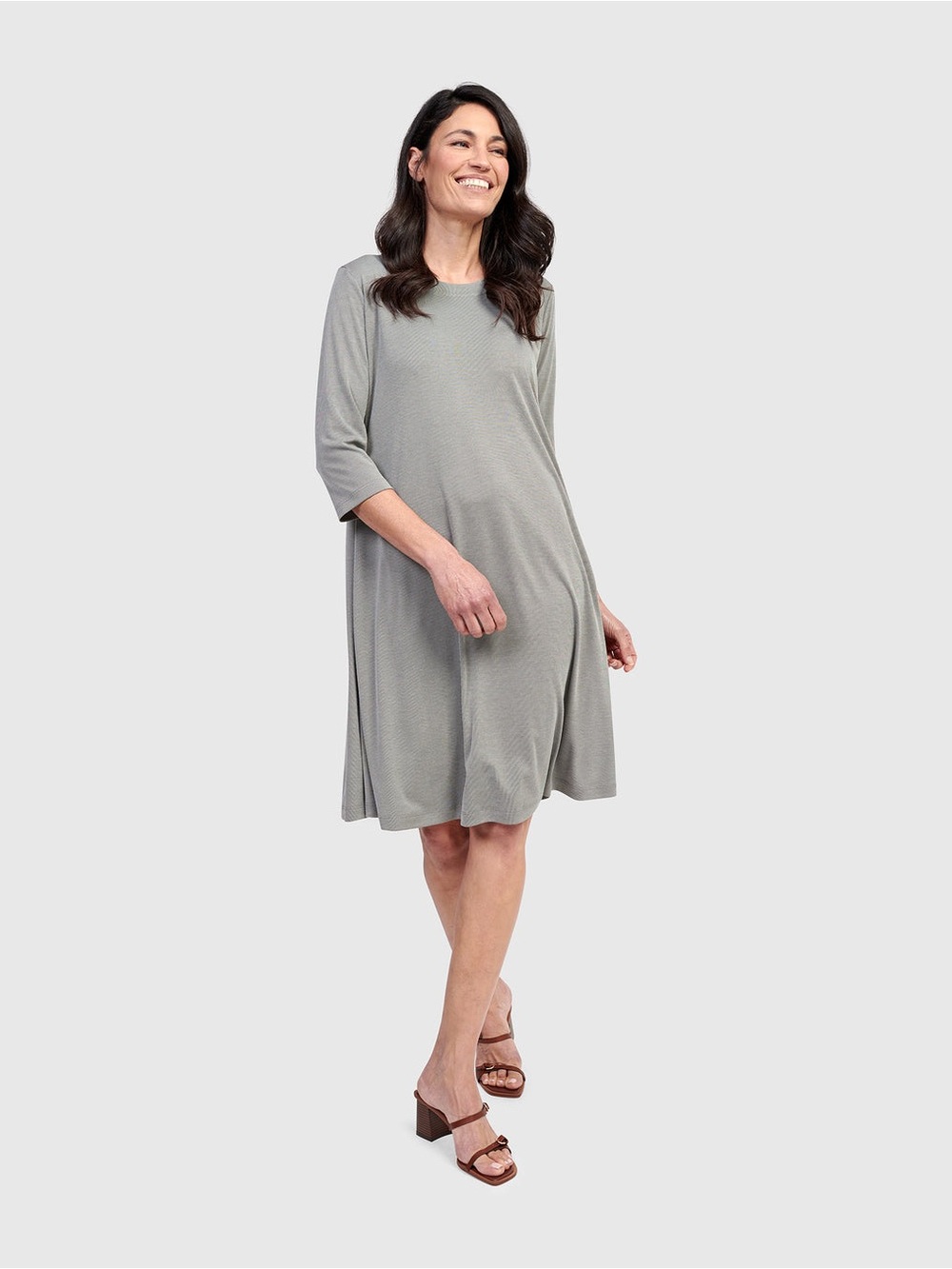 Alembika sz 3 (Us 10-12) ESSENTIAL RELAXED DRESS, SALADINE msrp 198